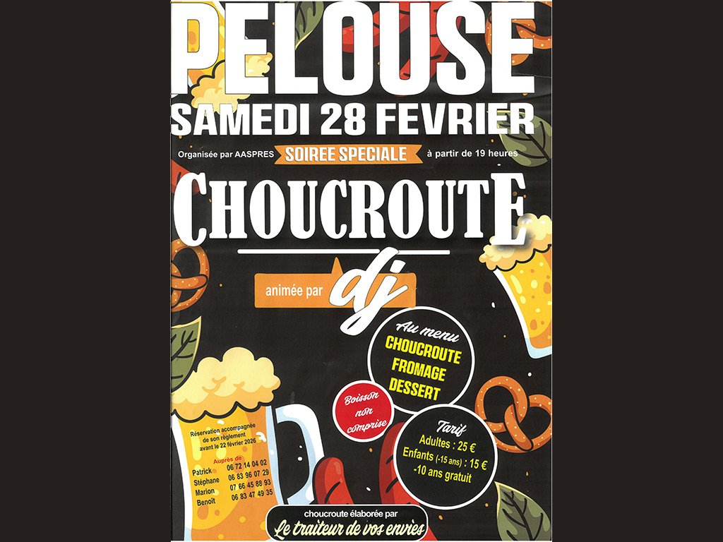 Image d'illustration de SOIRÉE CHOUCROUTE