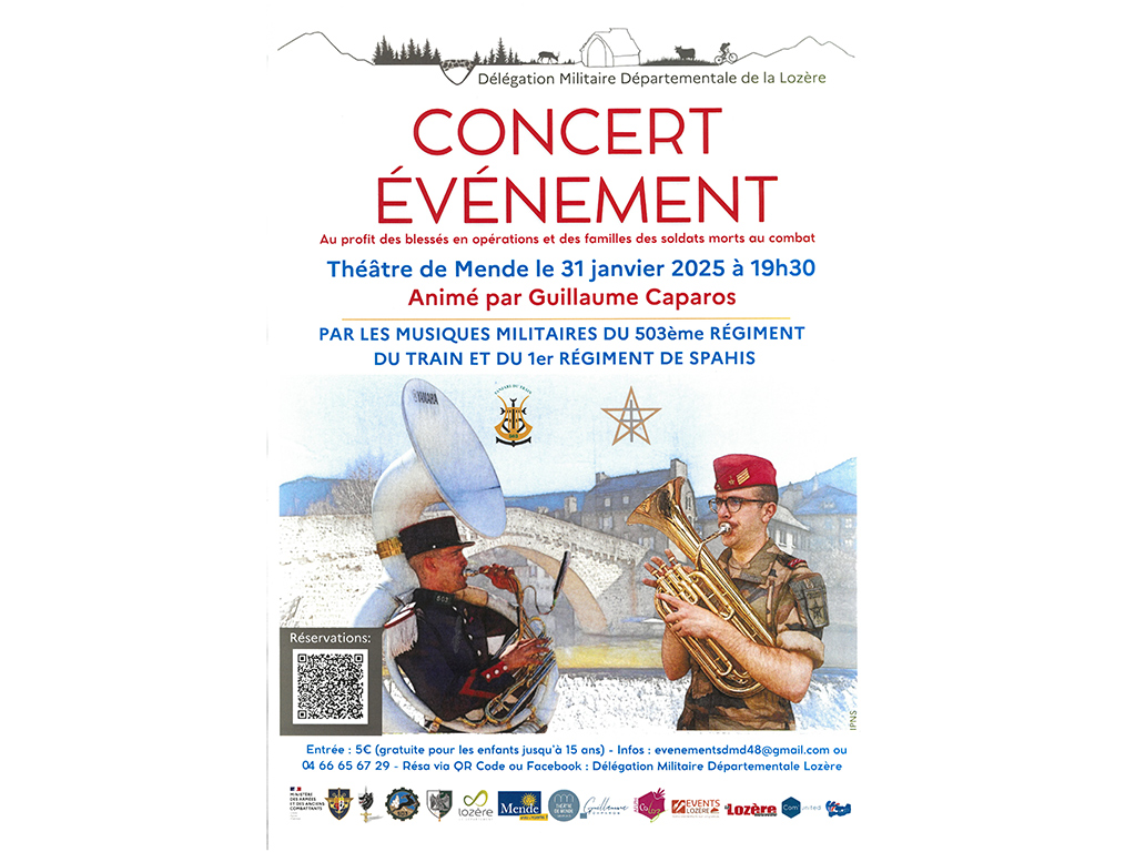 Image d'illustration de CONCERT PAR LES MUSIQUES MILITAIRES DU 503ÈME RÉGIMENT DU TRAIN ET DU 1ER RÉGIMENT DE SPAHIS