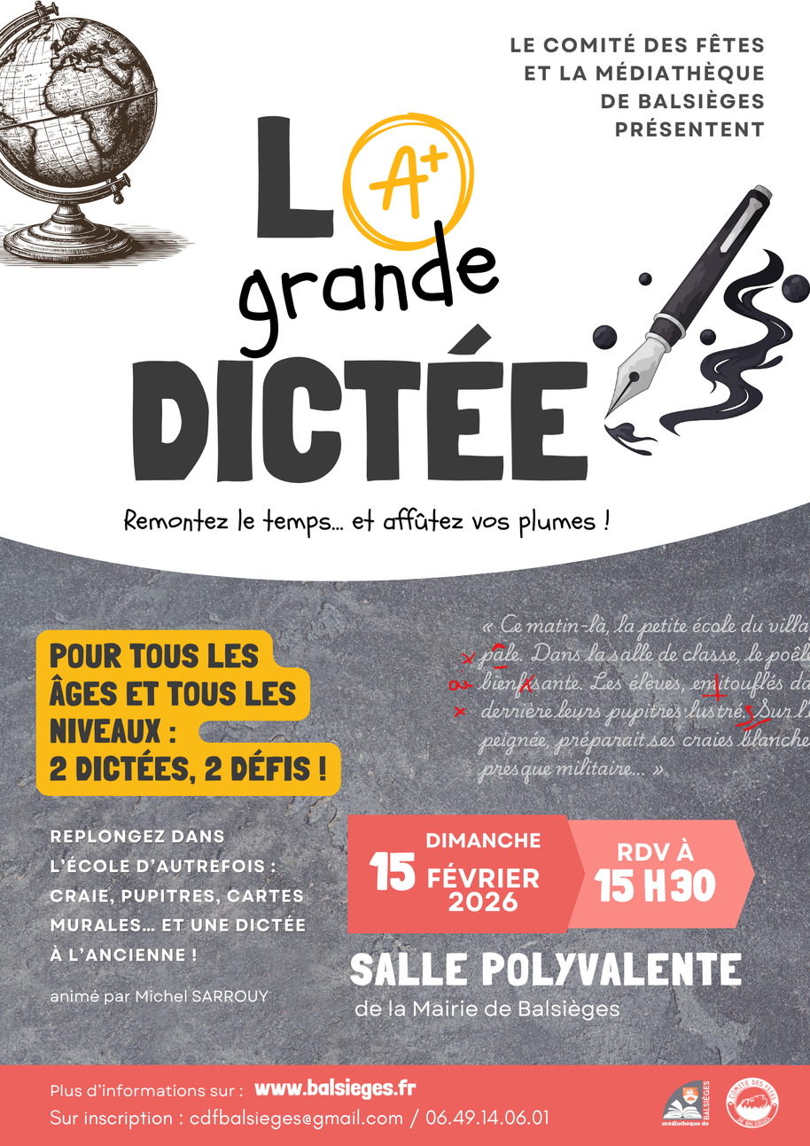 Image d'illustration de LA GRANDE DICTÉE